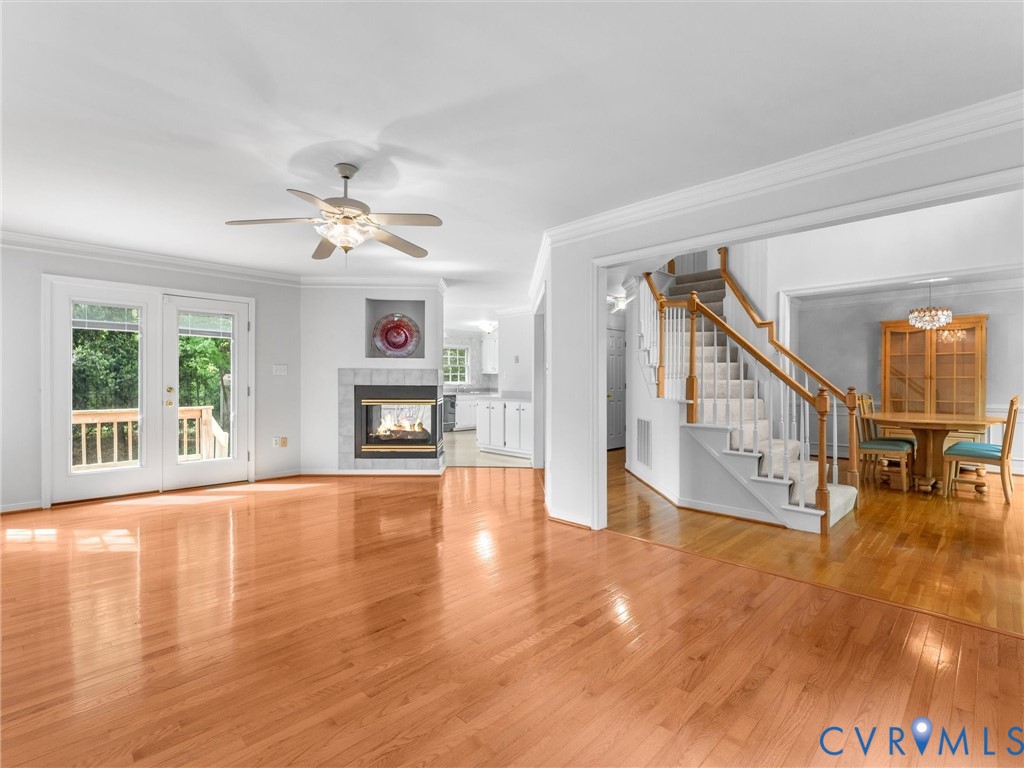 5610 Long Cove Road Midlothian, VA 23112 - Photo 10 of 54 Living room view to dining room and kitchen
