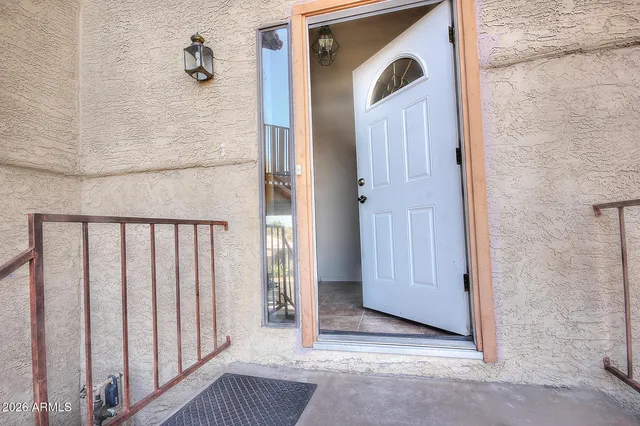 a view of front door