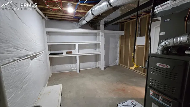 a view of a room with an empty space