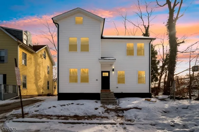 a front view of a house