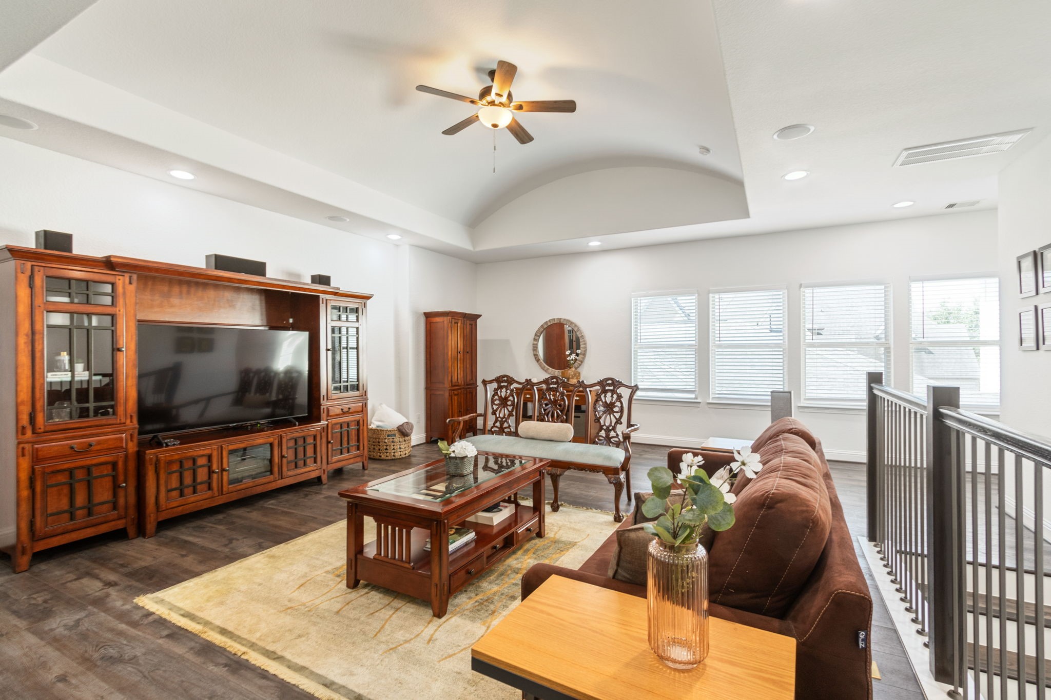 28518 Hoffman Spring Lane Fulshear, TX 77441 - Photo 30 of 50 Another great view of the large game room with arched ceiling and lots of natural light.