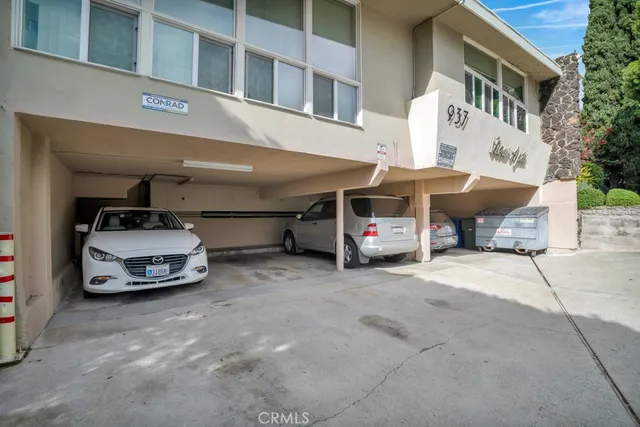 a car parked in front of a building