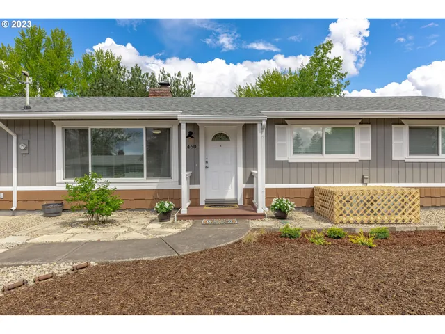 a view of a house with a patio