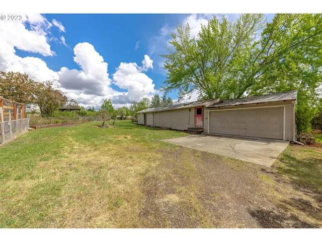 a backyard of a house