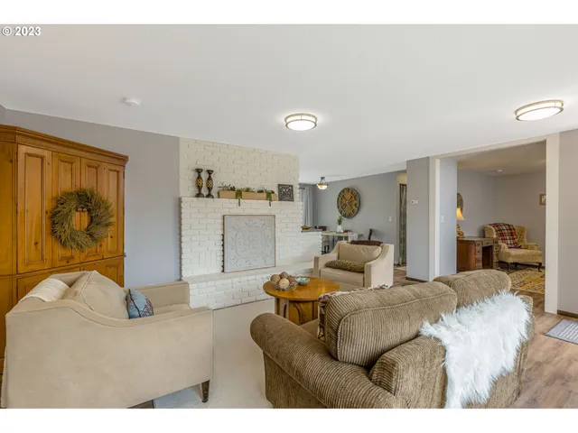 a living room with furniture and a couch