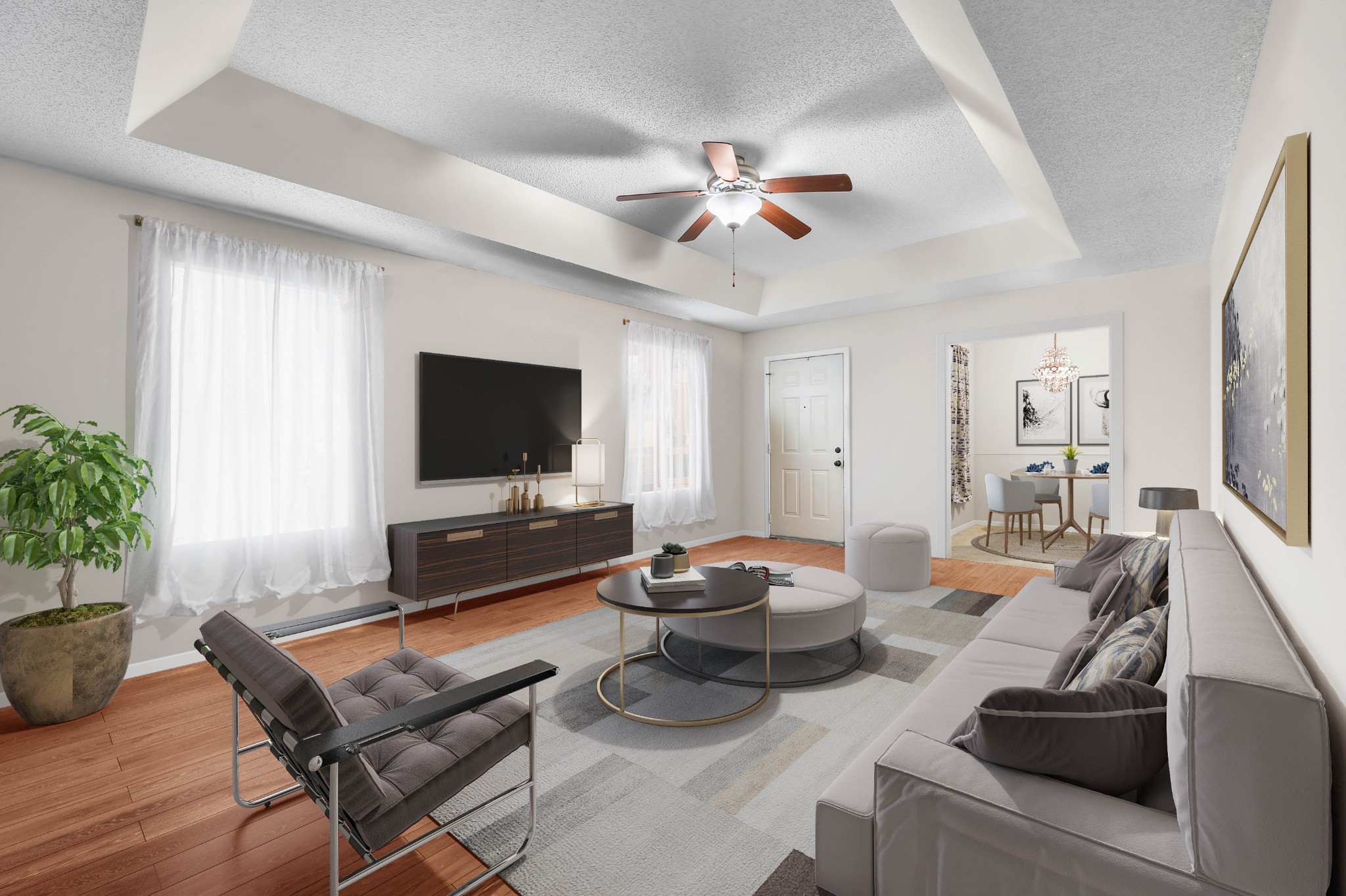 3702 Trenton Road Clarksville, TN 37042 - Photo 6 of 26 a living room with furniture and a flat screen tv