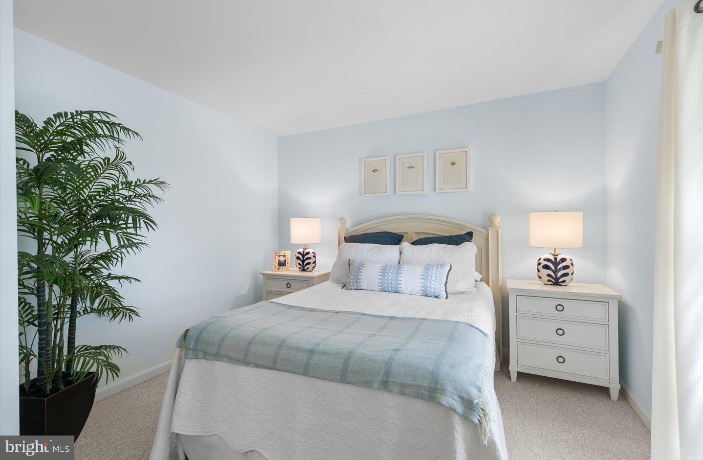 21 Cedar Road Rehoboth Beach, DE 19971 - Photo 35 of 59 a bedroom with a bed and a potted plant