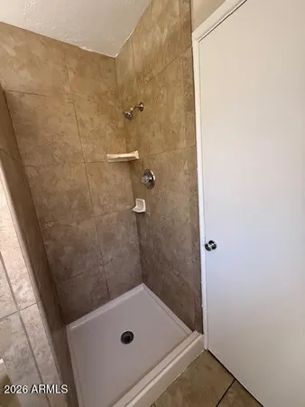 a bathroom with a tub