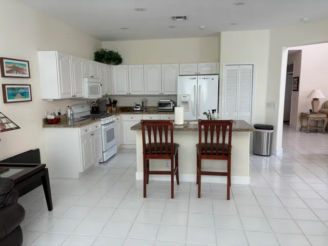 a view of a bench in the roof deck