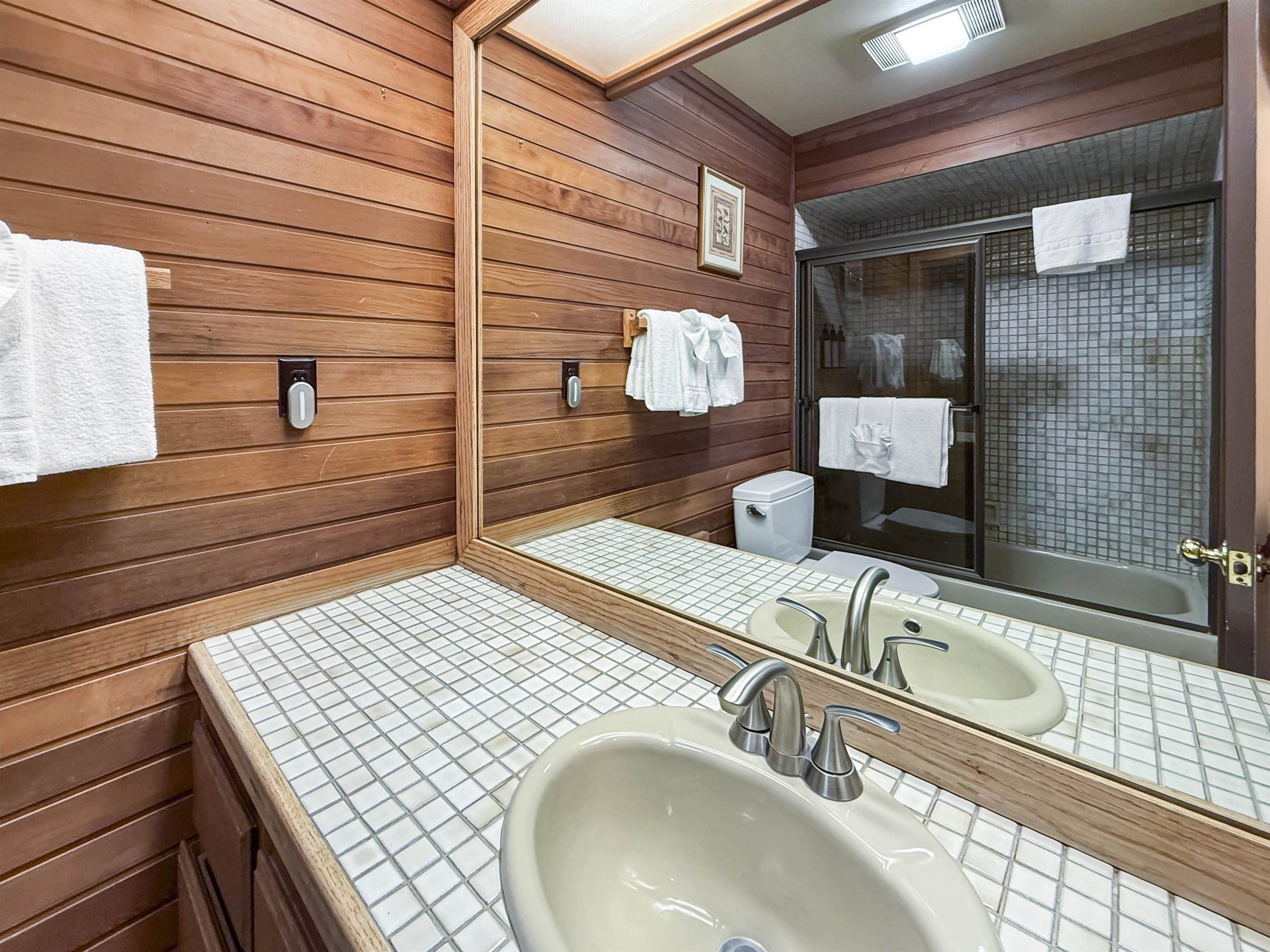 36 Ski Trails Road, Unit 8 Mammoth Lakes, CA 93546 - Photo 17 of 29 a bathroom with a sink and a mirror