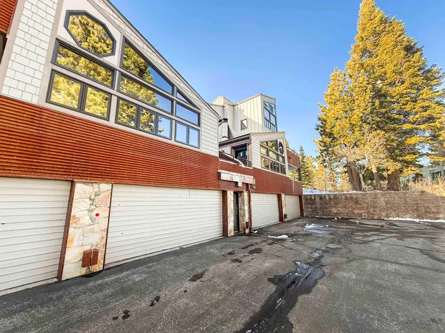 a view of a building with a street