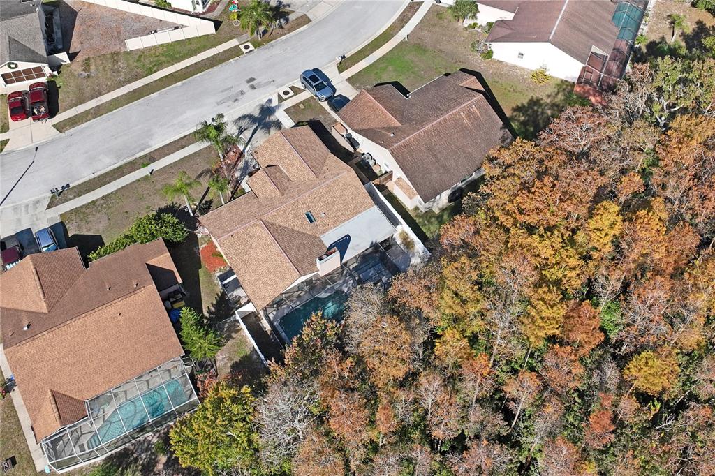 8357 Matthew Drive New Port Richey, FL 34653 - Photo 68 of 78 an aerial view of a house with a yard and trees