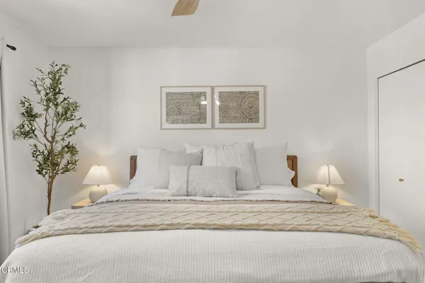 a view of a livingroom with wooden floor