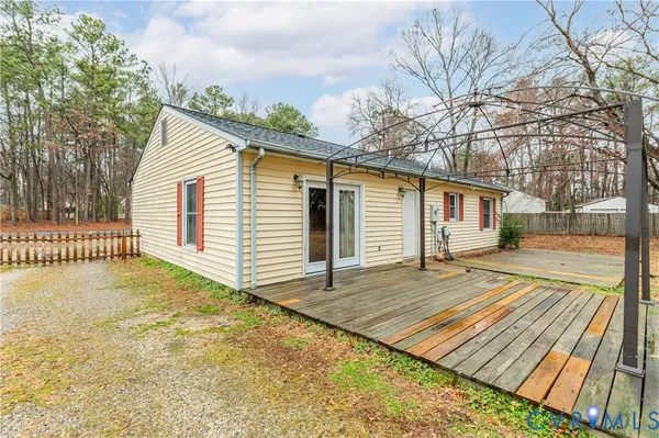 a view of backyard of a house
