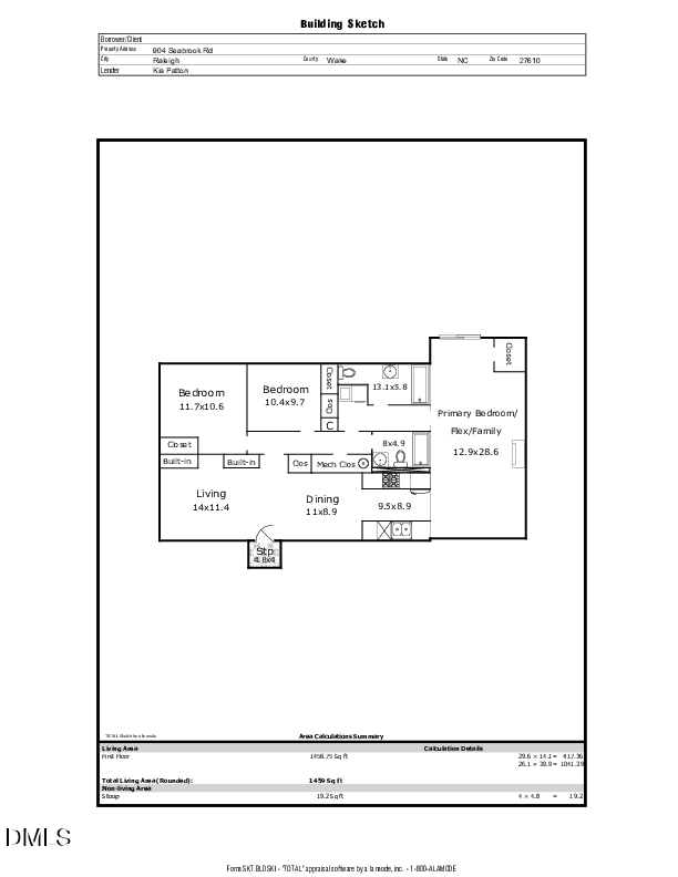 904 Seabrook Road Raleigh, NC 27610 - Photo 29 of 31 a picture of a floor plan