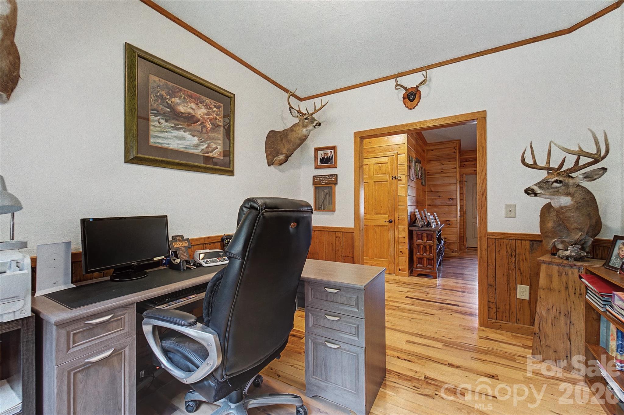 1960 Atoah Road Robbinsville, NC 28771 - Photo 22 of 48 a view of a workspace with furniture and a window