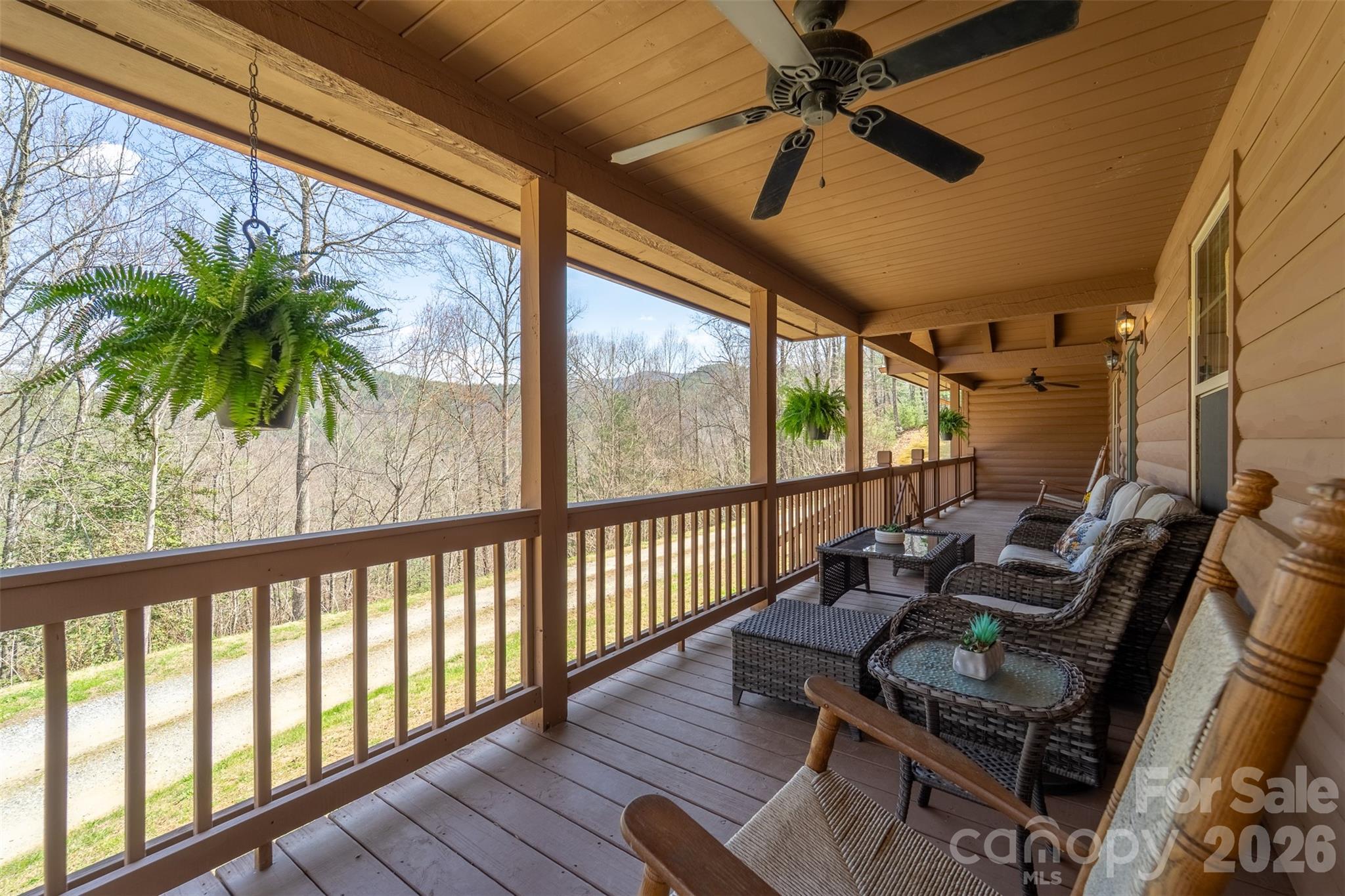 1960 Atoah Road Robbinsville, NC 28771 - Photo 35 of 48 a view of a balcony with furniture