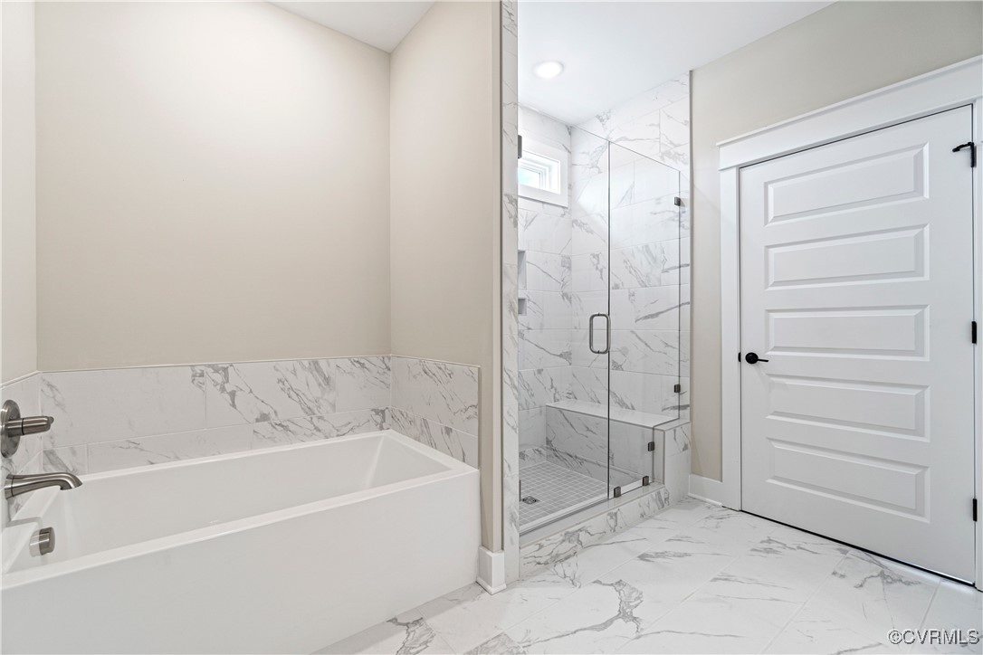 Lot 44 Wendenburg Circle, Unit SPEC Aylett, VA 23009 - Photo 14 of 19 a bathroom with a bathtub and shower