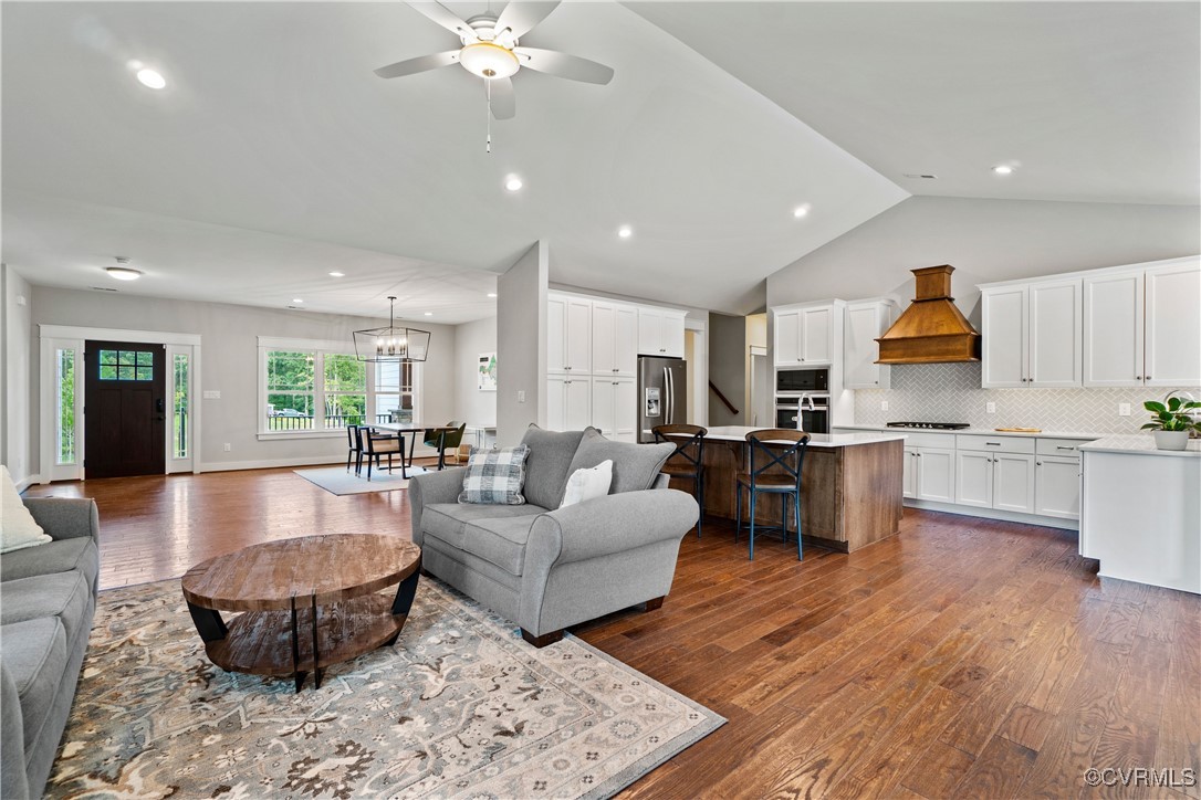 Lot 44 Wendenburg Circle, Unit SPEC Aylett, VA 23009 - Photo 7 of 19 a living room with furniture and kitchen view
