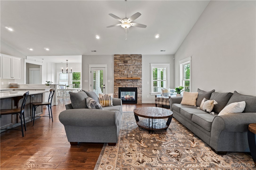 Lot 44 Wendenburg Circle, Unit SPEC Aylett, VA 23009 - Photo 9 of 19 a living room with furniture and a fireplace