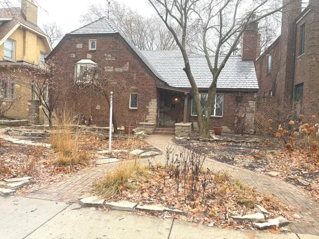 a front view of a house