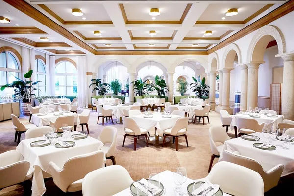 a view of a garden with an outdoor space