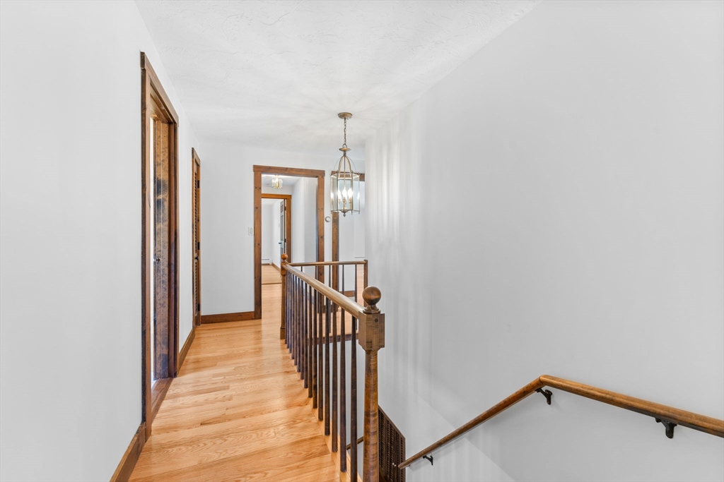 210 King Phillips Pathe Marshfield, MA 02050 - Photo 21 of 42 a view of a hallway with wooden floor and staircase