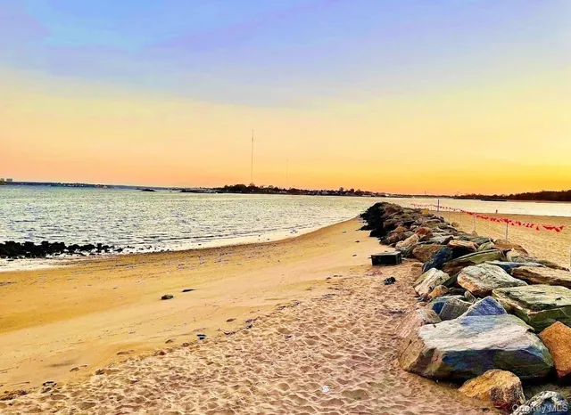 a view of an ocean and beach