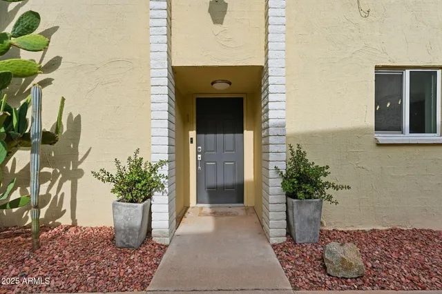 a view of a entryway door of the house