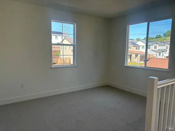 an empty room with a window