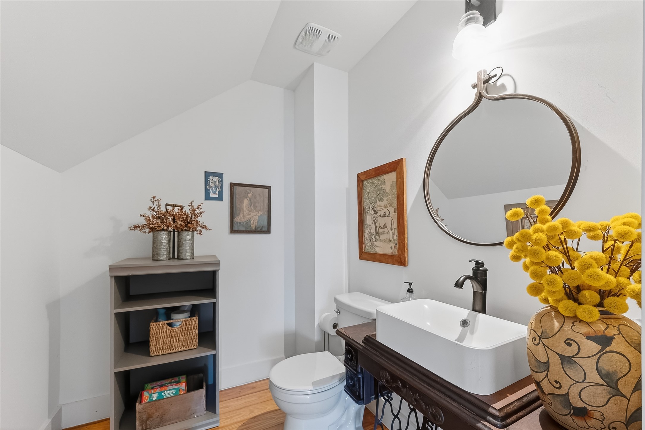 1808 Tabor Street Houston, TX 77009 - Photo 16 of 26 a bathroom with a sink mirror and toilet