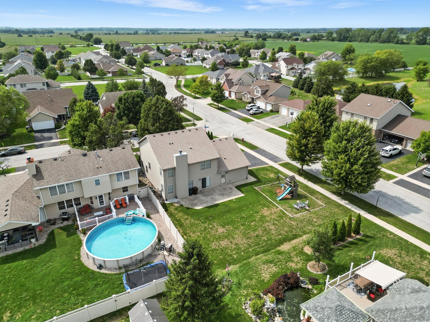 1665 Fox Hound Trail Beecher, IL 60401 - Photo 29 of 34 an aerial view of a house with outdoor space