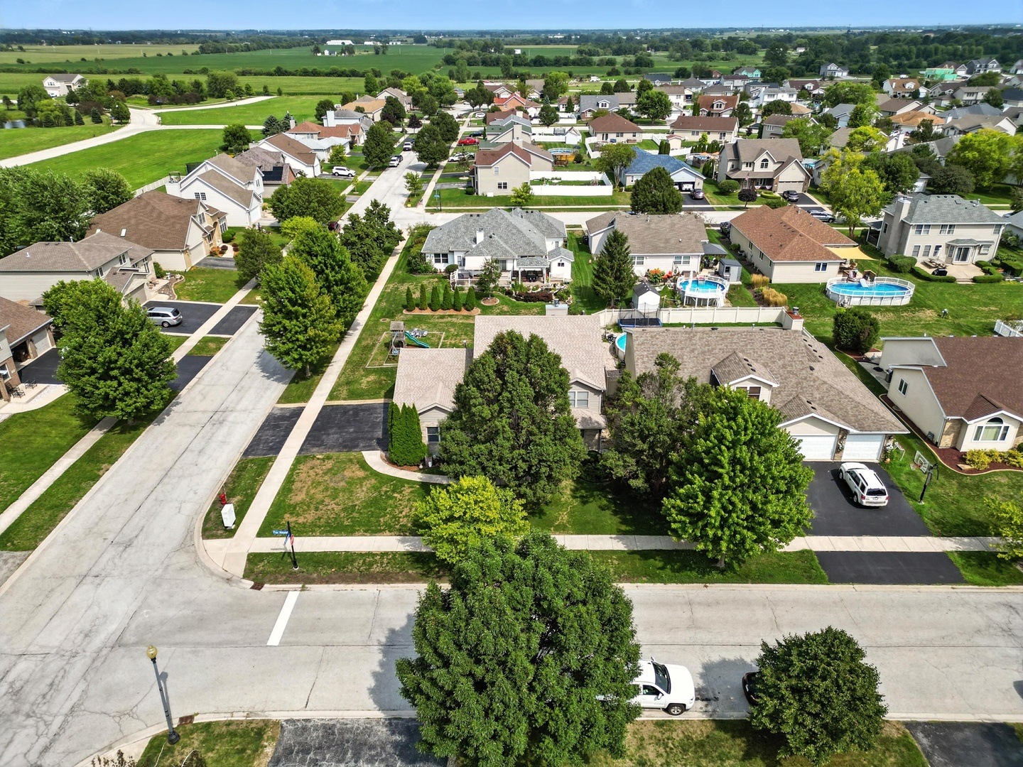 1665 Fox Hound Trail Beecher, IL 60401 - Photo 31 of 34 an aerial view of residential houses with outdoor space and street view