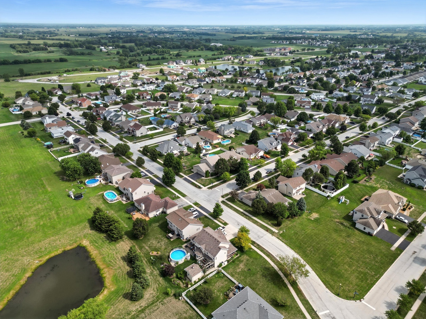 1665 Fox Hound Trail Beecher, IL 60401 - Photo 33 of 34 an aerial view of residential houses with outdoor space