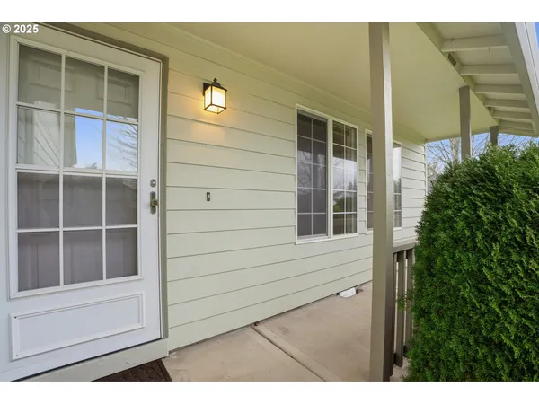 a view of front door of house