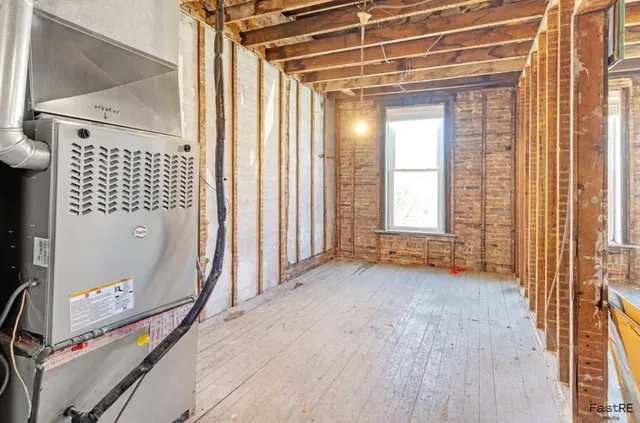 a balcony with view of the building