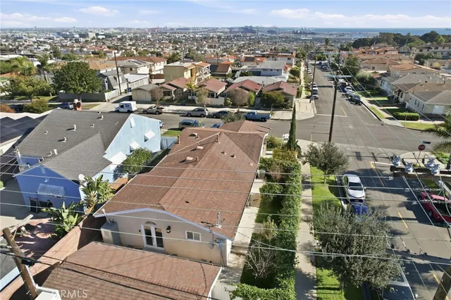 an aerial view of multiple houses