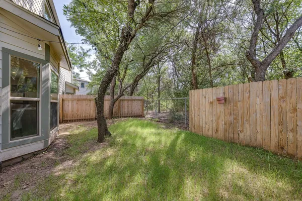 a backyard of a house