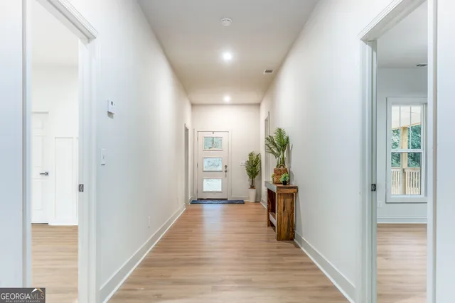 an empty room with a window