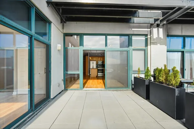 a view of swimming pool with patio area