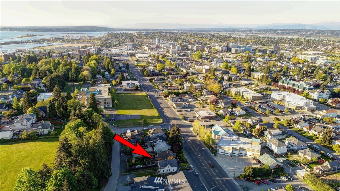 3618 Rucker Avenue Everett, WA 98201 - Photo 33 of 33 an aerial view of residential building and lake