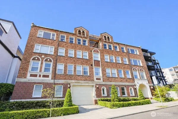 a front view of a building