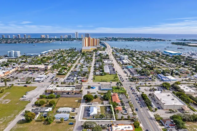an aerial view of a city