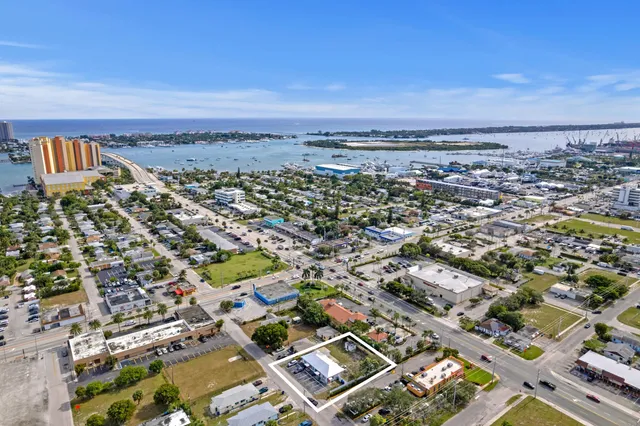 an aerial view of a city
