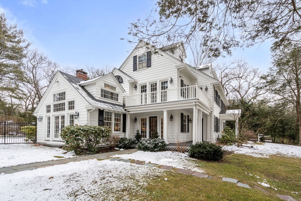 135 Glen Road Wellesley, MA 02481 - Photo 3 of 33 a front view of a house with yard porch and outdoor seating