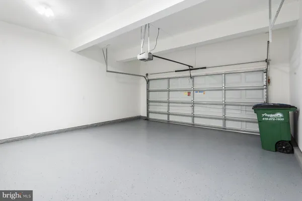 a view of a garage