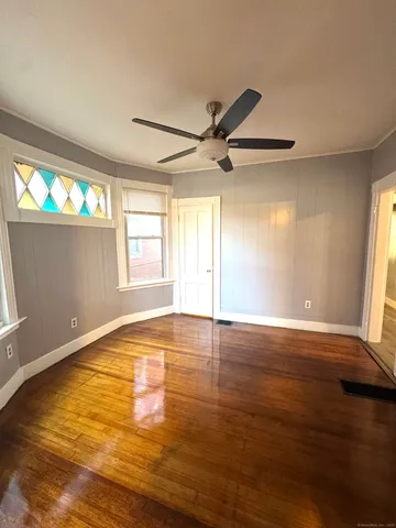 a view of an empty room and window