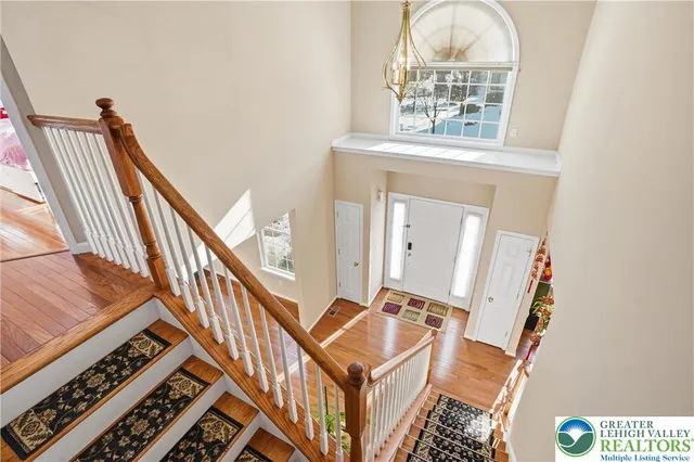 a view of an entryway with staircase