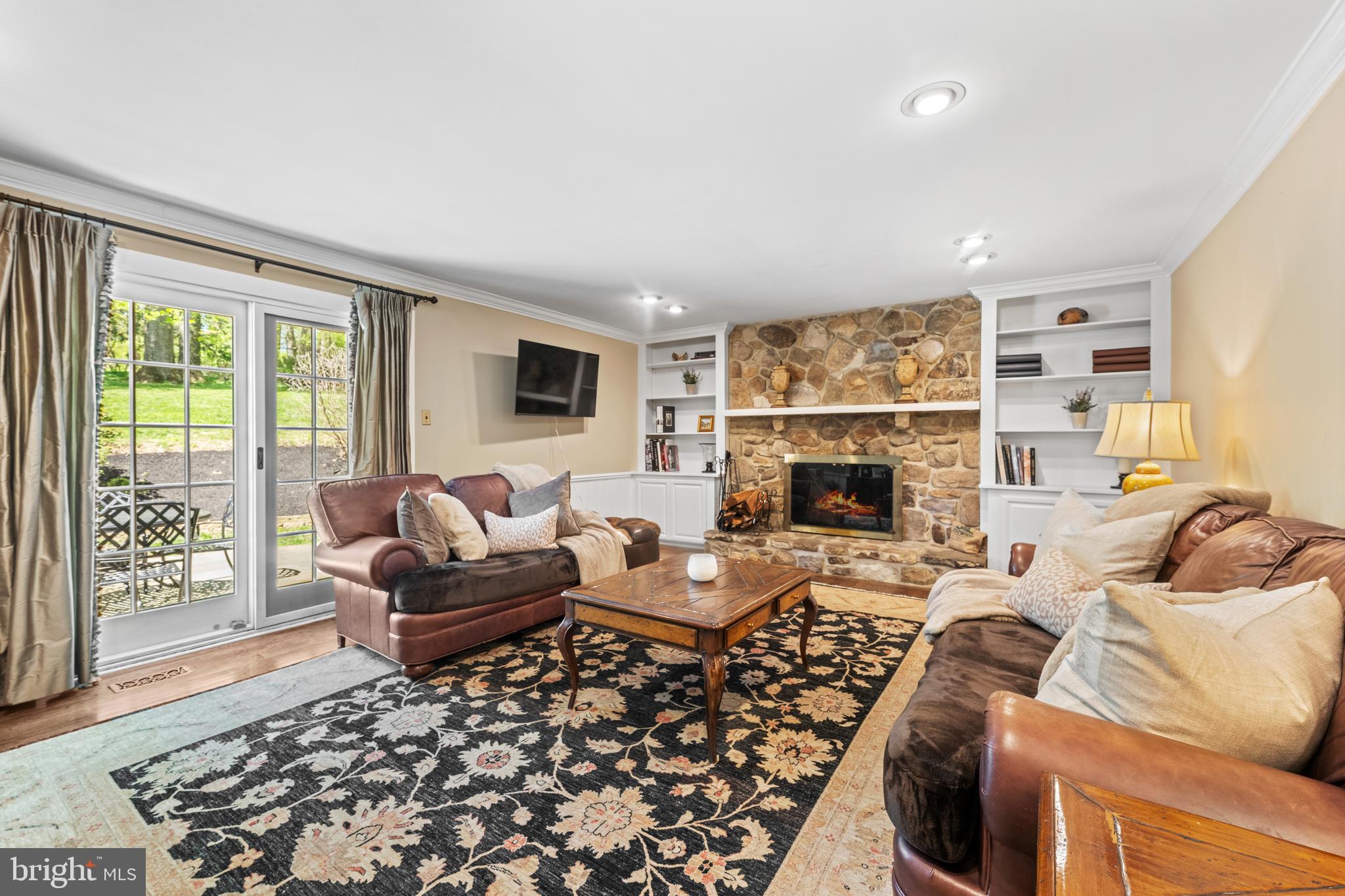 1064 Beaumont Road Berwyn, PA 19312 - Photo 11 of 41 Family Room with Slider to Rear Patio and Yard
