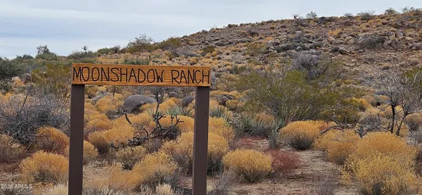 a view of a dry mountains in the background